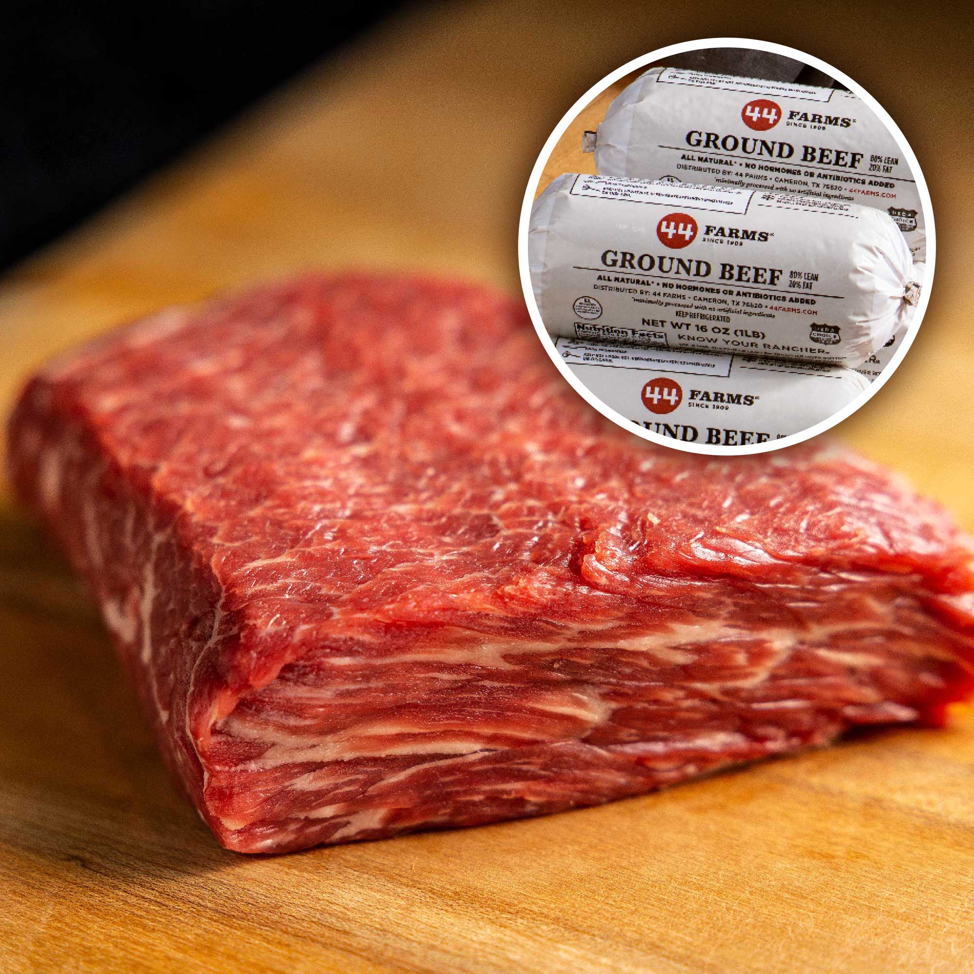 Ground Beef Bavette Steak Bundle 44 Farms Quality Beef Since 1909 44 Steaks