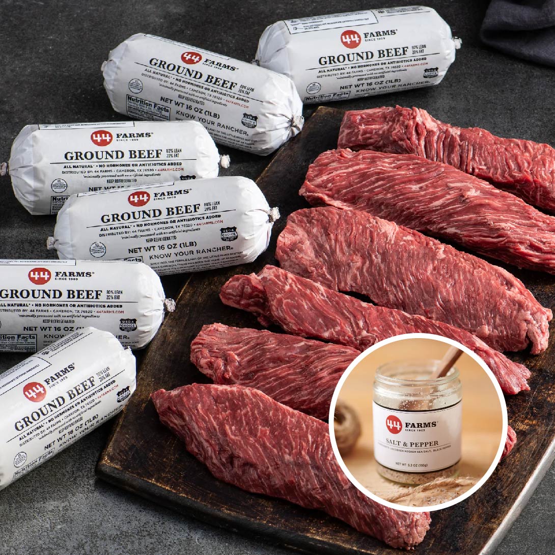 Buy a Ground Beef Hanger Steak Bundle, get a FREE Salt & Pepper