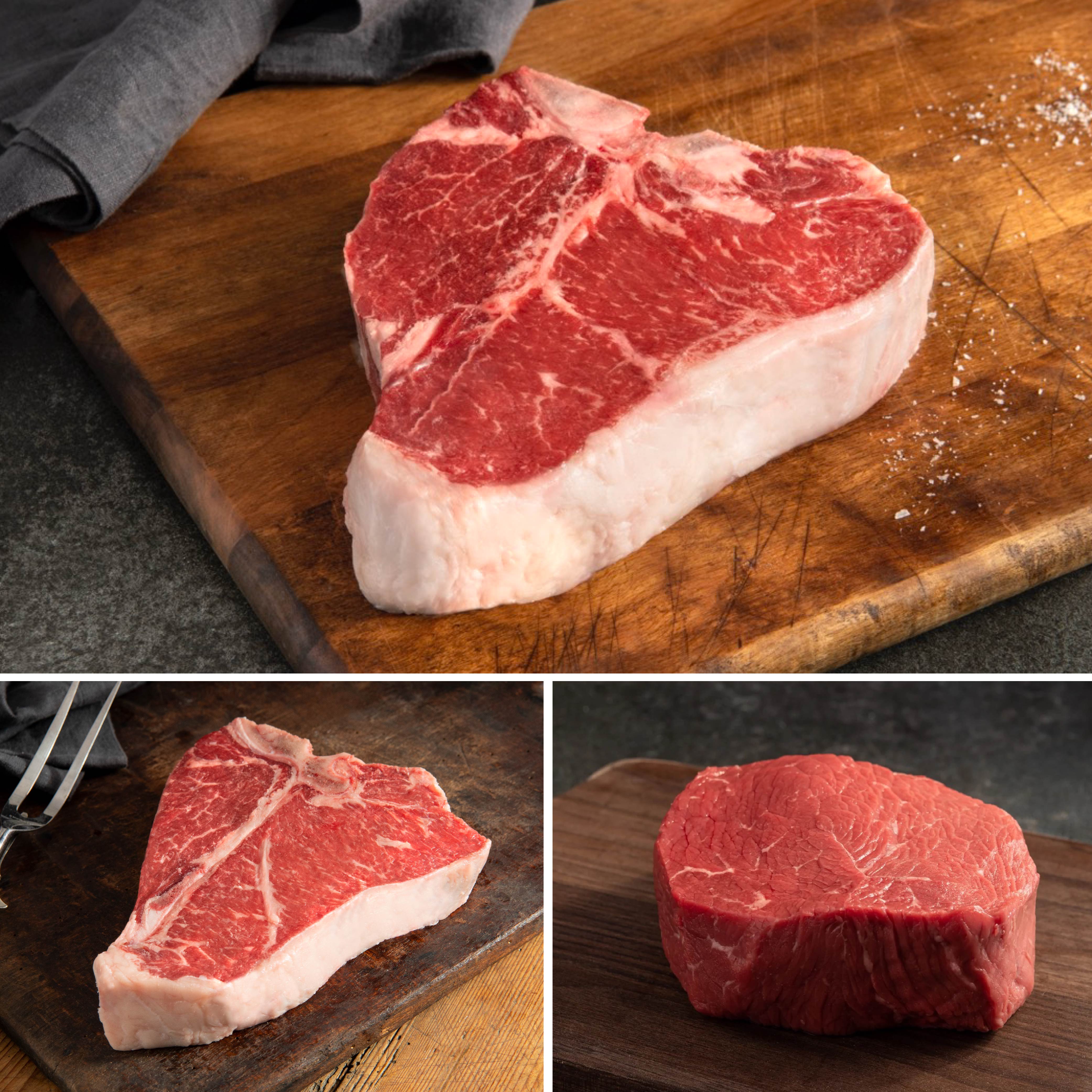 Buy 2x T-Bones, 2x Porterhouses, get 2 Choice Sirloin FREE!